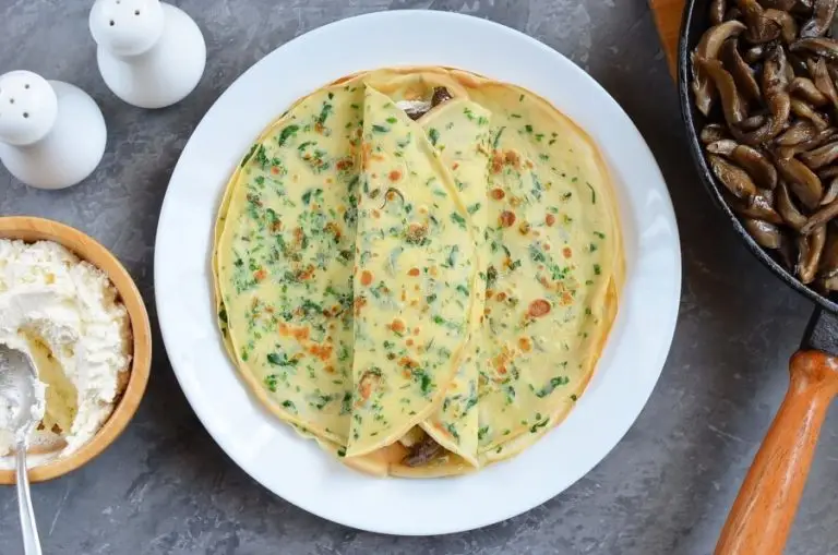 Step 8 - Pea Shoot Pancakes with Oyster Mushrooms