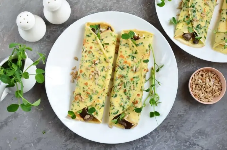 Step 9 - Pea Shoot Pancakes with Oyster Mushrooms
