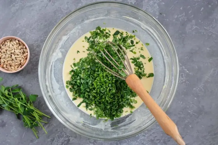 Step 3 - Pea Shoot Pancakes with Oyster Mushrooms