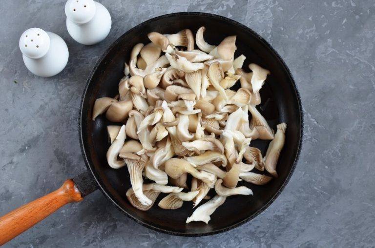 Step 5 - Pea Shoot Pancakes with Oyster Mushrooms