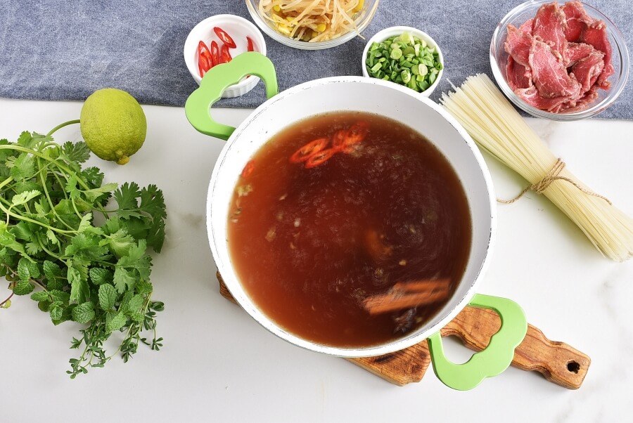 Pho Bo with Microgreens recipe - step 1