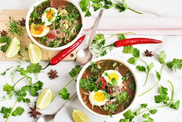 Step 6 - Pho Bo with Microgreens