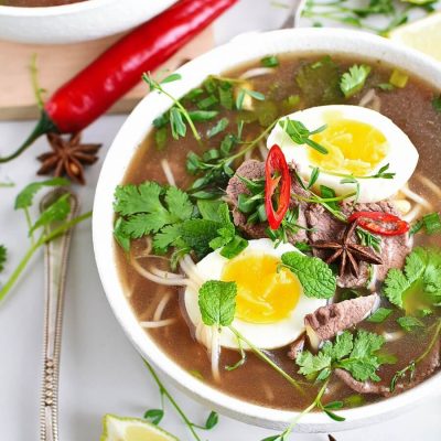 Pho Bo (Beef and Noodle soup) with Microgreens Recipes–Homemade Pho Bo (Beef and Noodle soup) with Microgreens – Easy Pho Bo (Beef and Noodle soup) with Microgreens