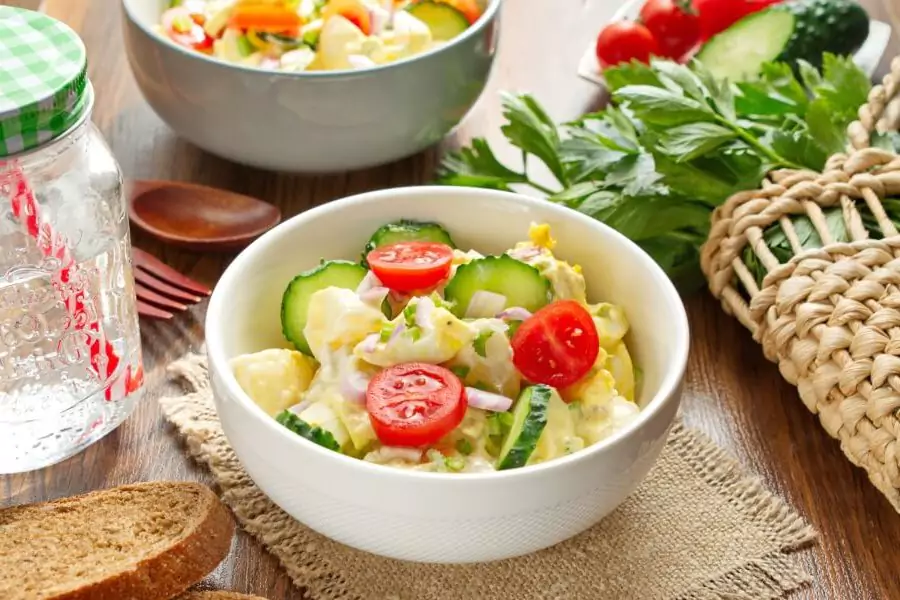 Picnic Potato Salad with Eggs