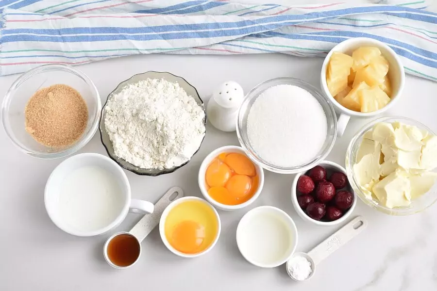 Ingredients for Pineapple Upside-Down Cupcakes