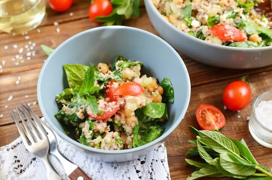 Quinoa, Tuna, and Chickpea Salad