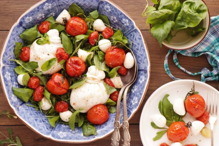 Step 6 - Roasted Tomato and Burrata Caprese Salad