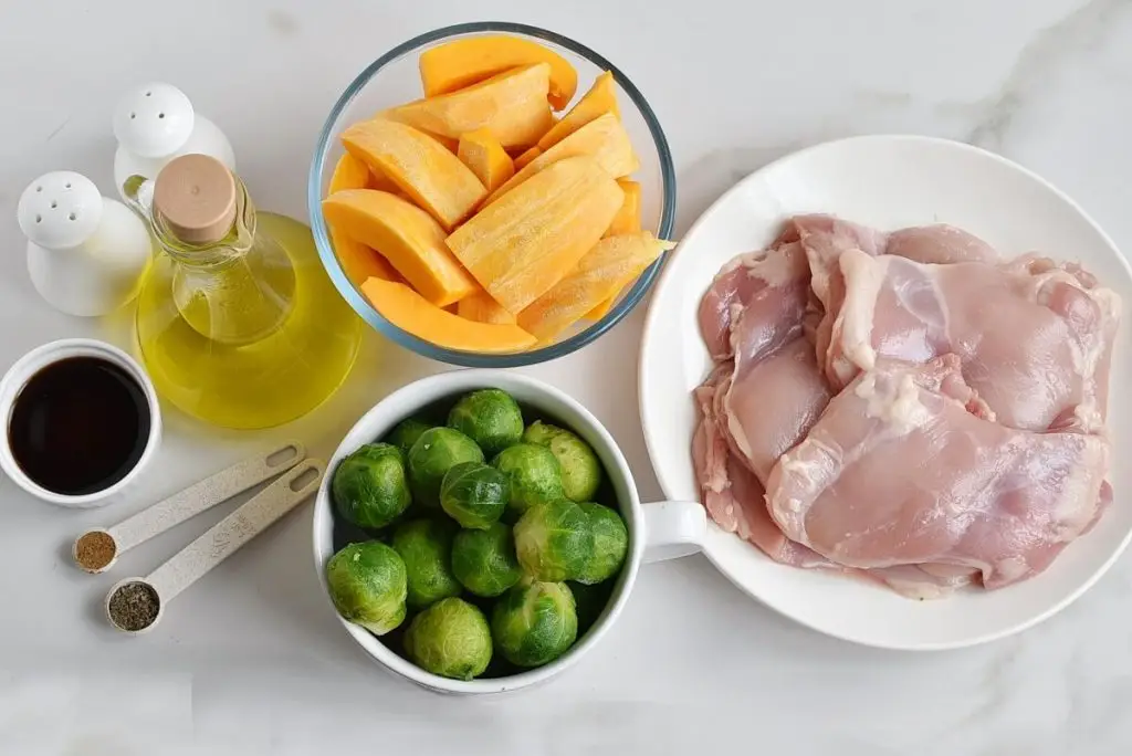 Ingredients for Sheet-Pan Chicken & Brussels Sprouts