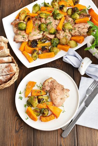 Sheet-Pan Chicken & Brussels Sprouts