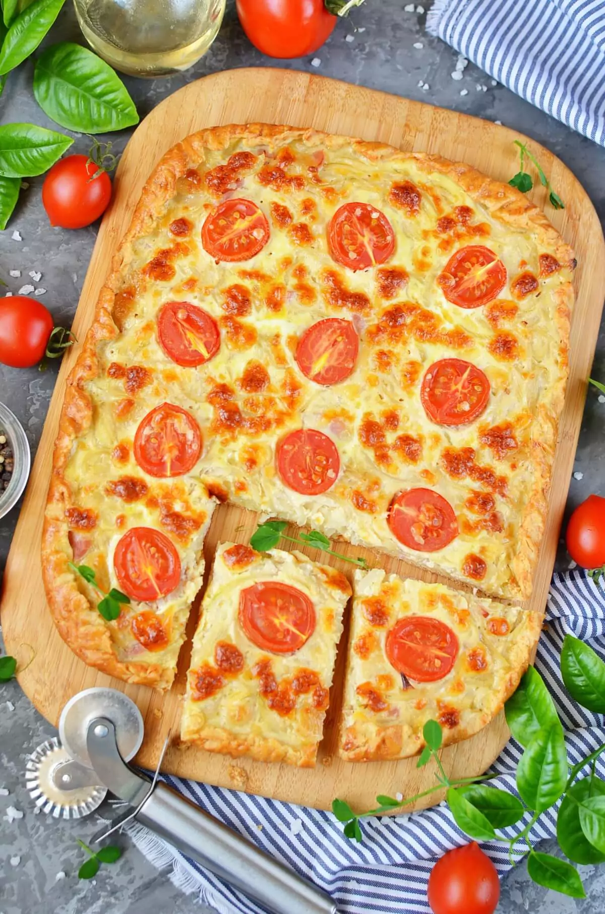 Smoky Cheese  & Onion Tart