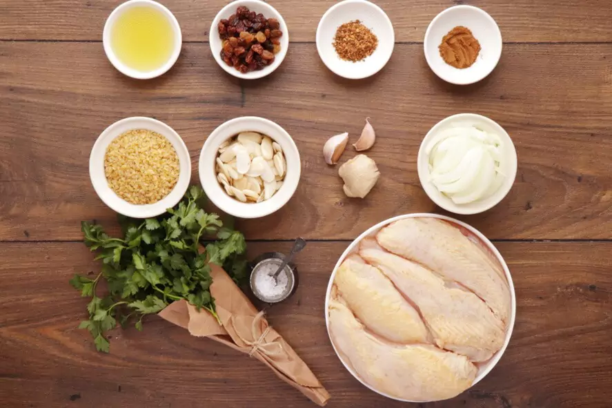 Ingredients for Sweet and Spicy Stuffed Chicken Breasts