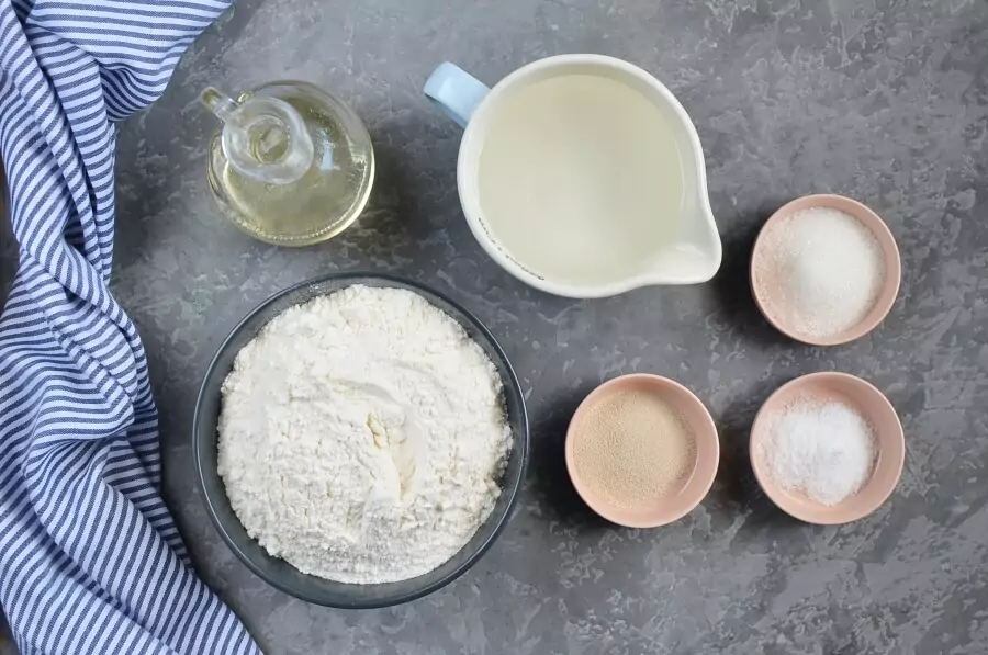 Ingredients for Thrifty Homemade Sandwich Bread