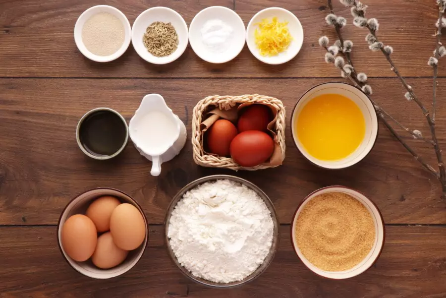 Ingredients for Tsoureki