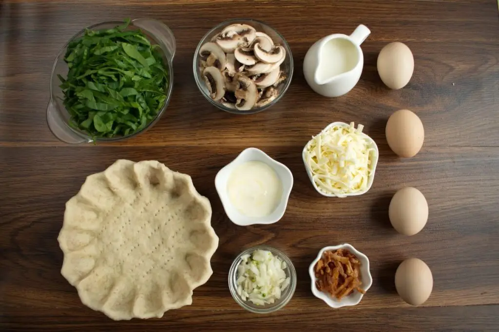 Ingredients for Weeknight Spinach Quiche
