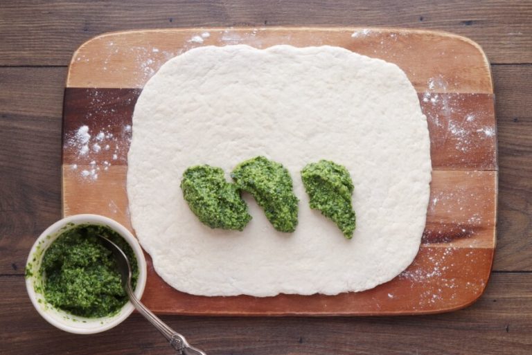 Step 8 - Wild Garlic Pesto Pinwheels