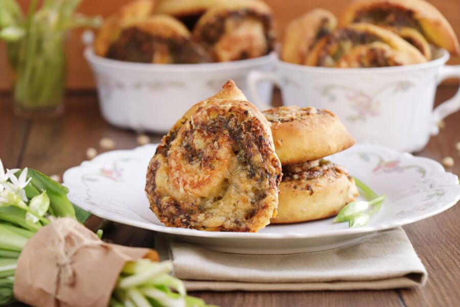 Wild Garlic Pesto Pinwheels