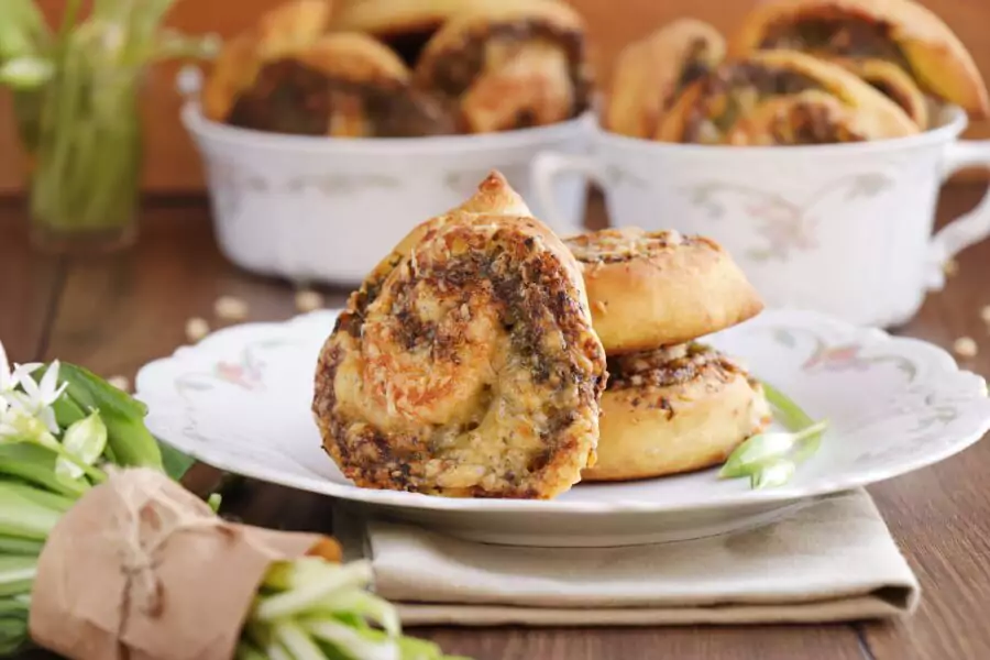 Wild Garlic Pesto Pinwheels