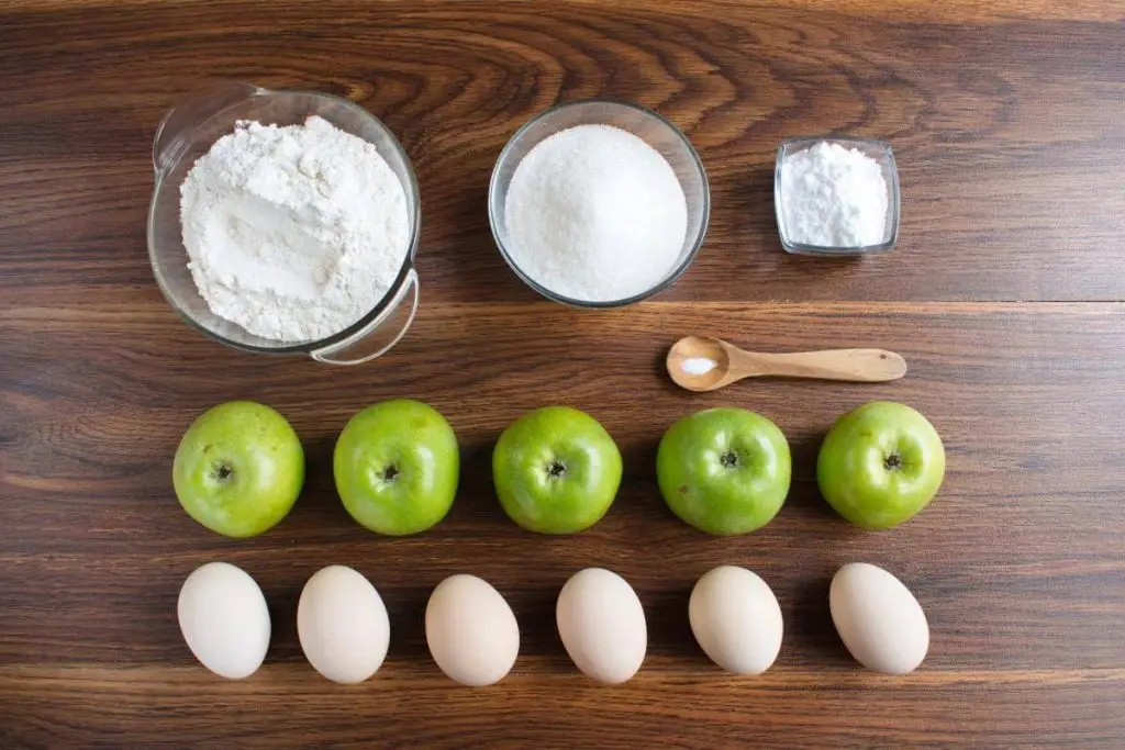 Ingredients for Sharlotka (Russian Apple Cake)