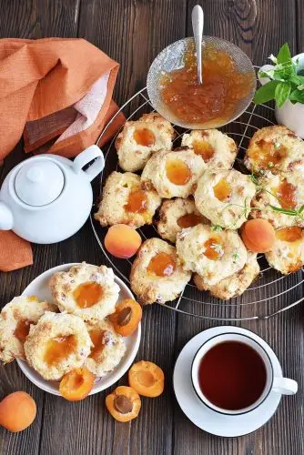 Apricots & Cream Thumbprint Scones