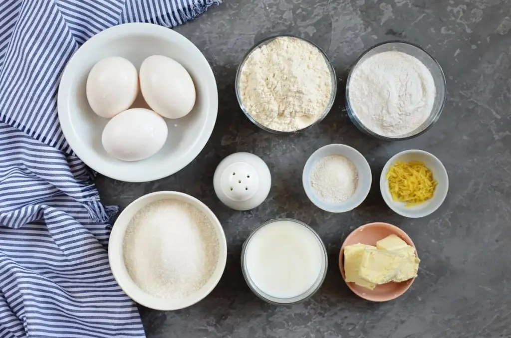 Ingredients for Bolos de Arroz (Portuguese Rice Muffins)