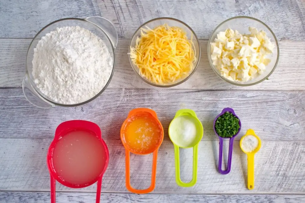 Ingredients for Cheddar Chive Biscuits