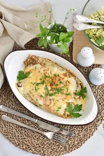 Chicken and Mushroom Crepes