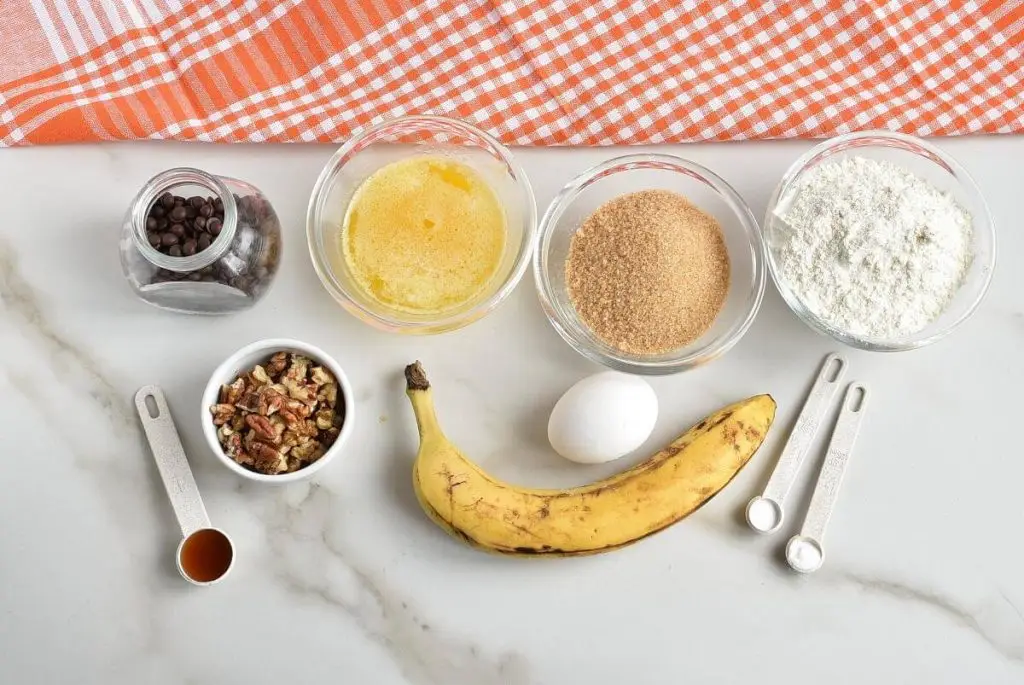 Ingredients for Chocolate Chip Banana Bread Blondies