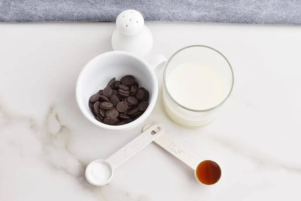 Ingredients for Chocolate Pudding in a Mug