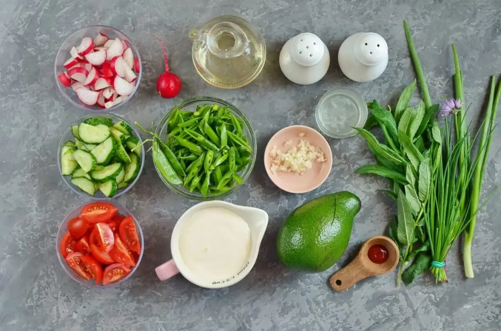 Ingredients for Chopped Spring Salad