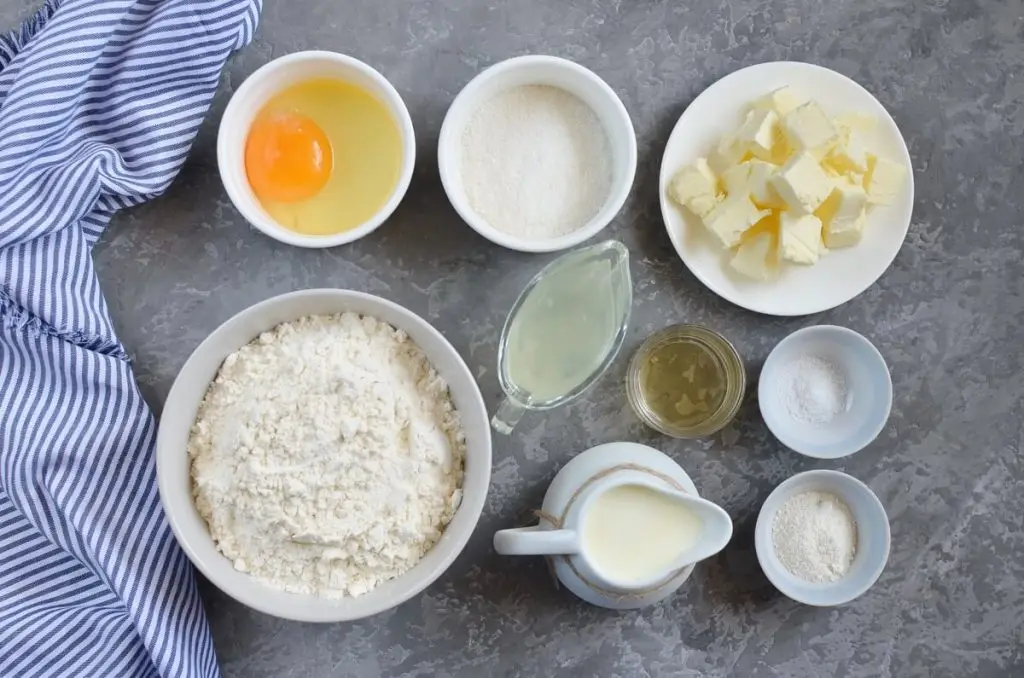 Ingredients for Classic Scones with Jam & Clotted Cream