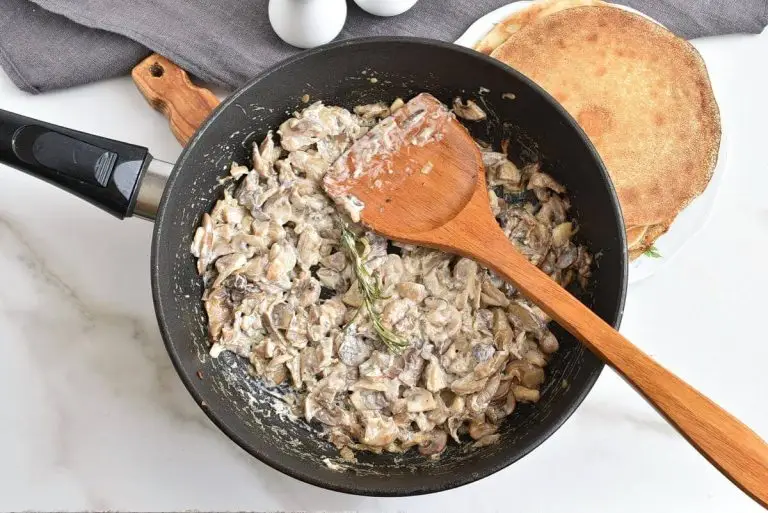 Step 5 - Vegan Creamy Mushroom Crepes
