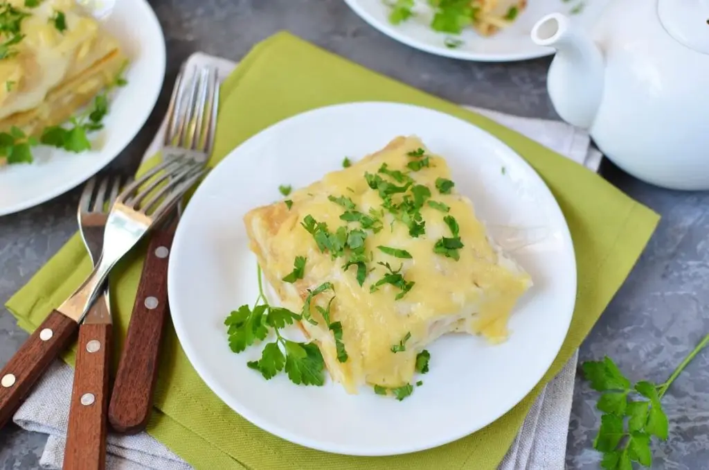 Crepes Stuffed with Ham & Cheese