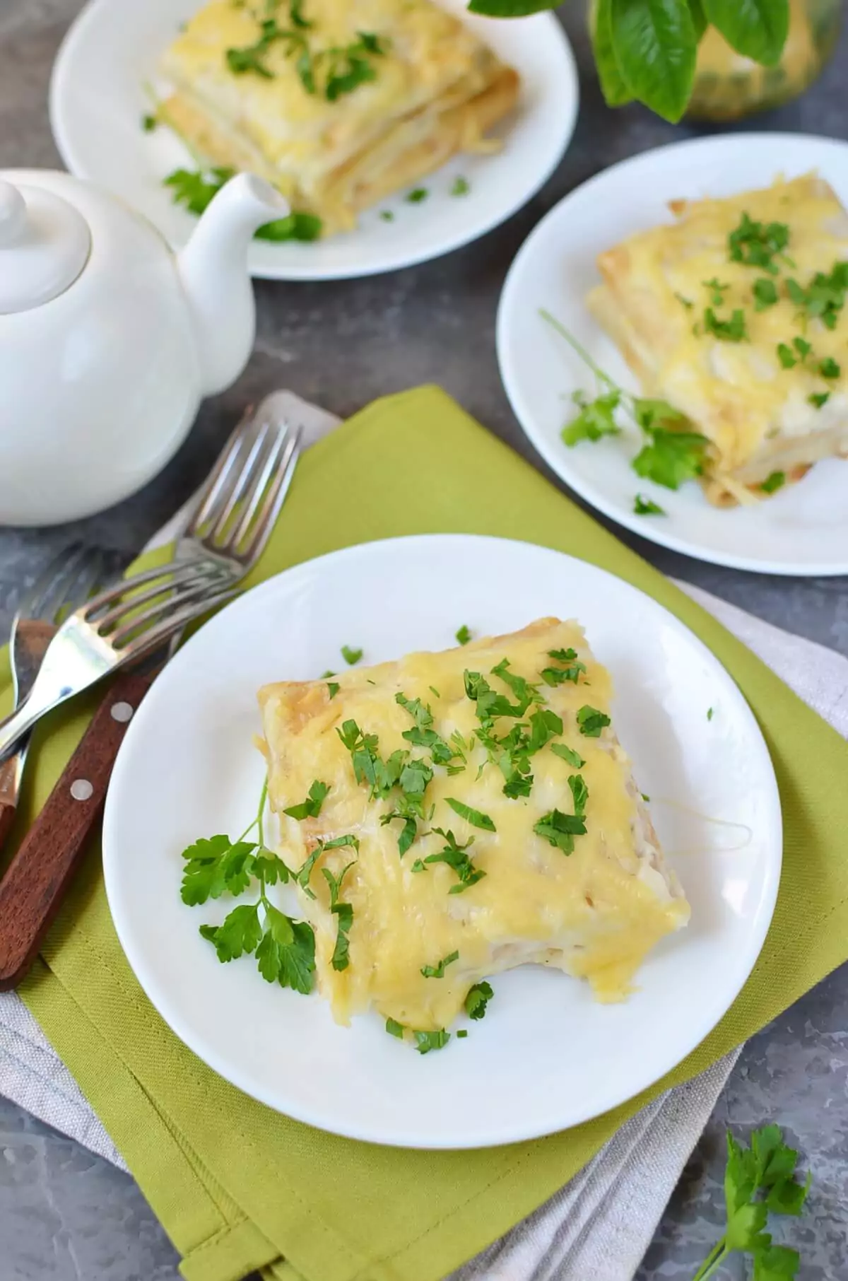 Crepes Stuffed with Ham & Cheese