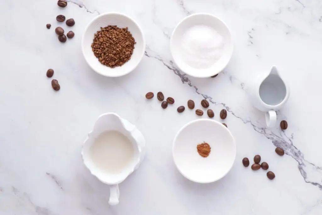 Ingredients for Dalgona Coffee – Whipped Coffee