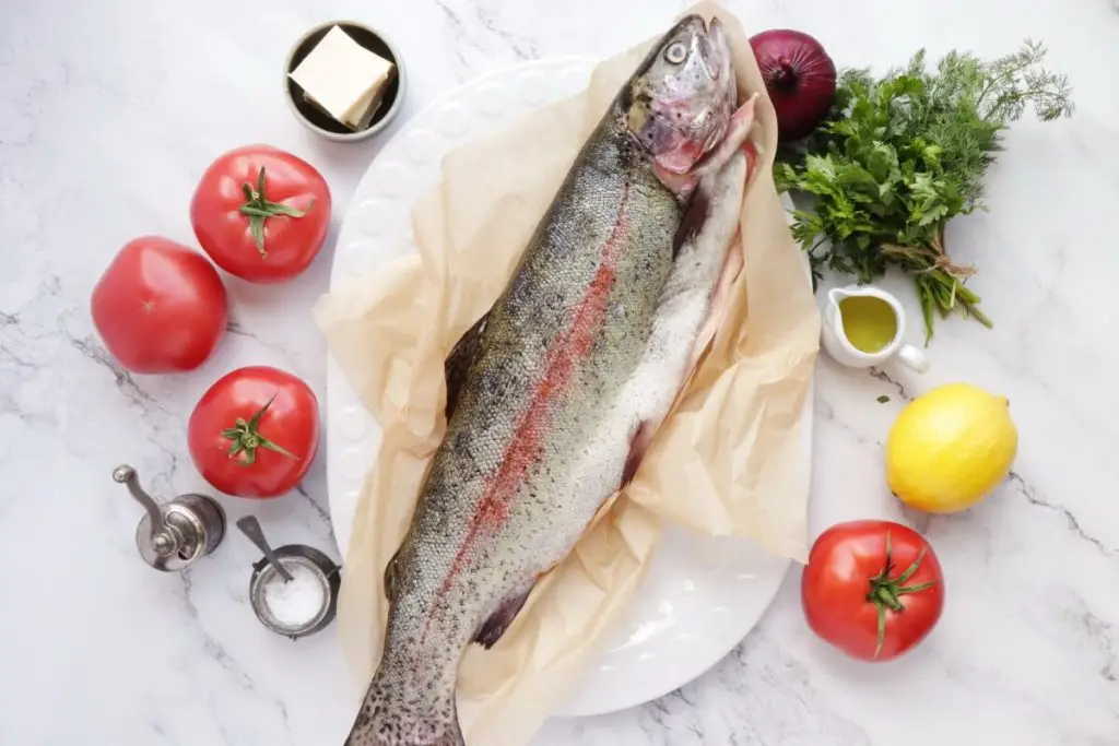 Ingredients for Easy Roasted Whole Trout