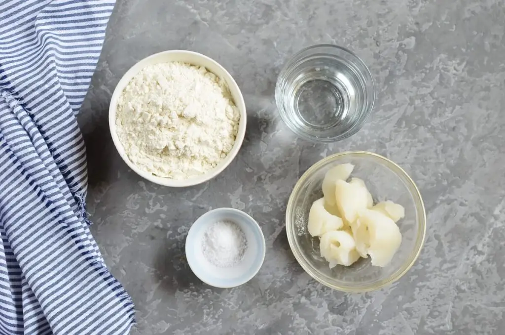 Ingredients for Homemade Flour Tortillas