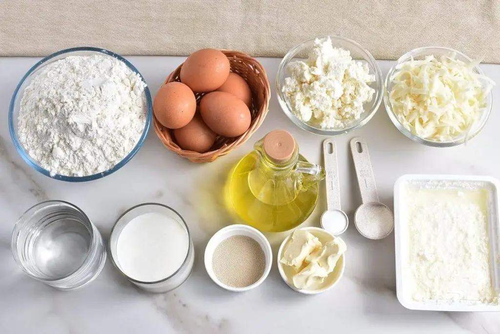Ingredients for Khachapuri –  Georgian Cheese Bowl