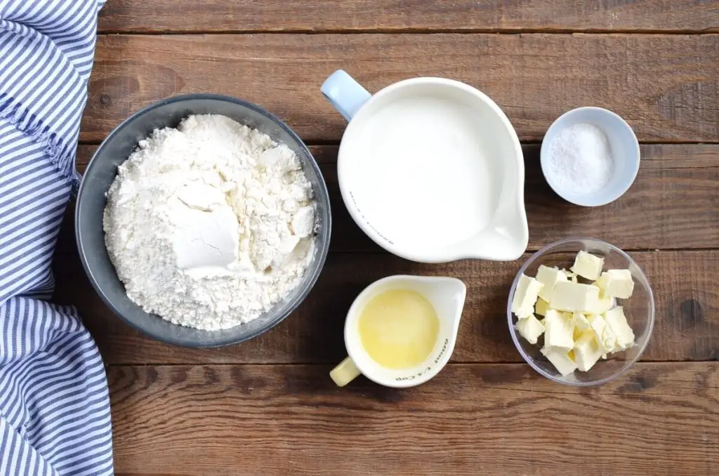 Ingredients for Light & Fluffy Buttermilk Biscuits