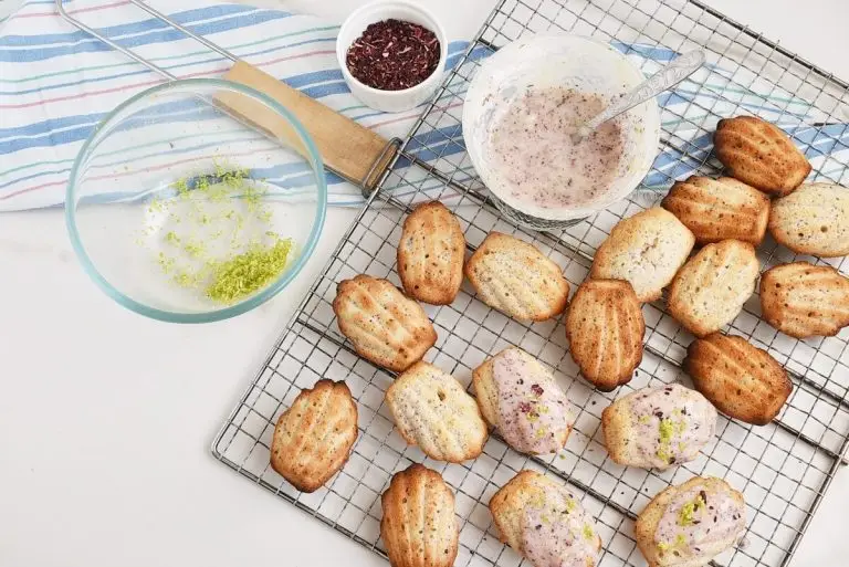 Step 9 - Lime & Hibiscus Madeleines