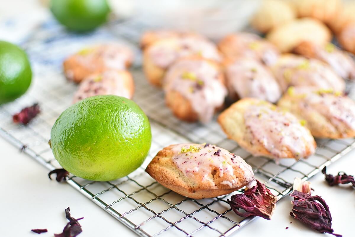 Lime and Hibiscus Madeleines Recipes–Homemade Lime and Hibiscus Madeleines –Easy Lime and Hibiscus Madeleines