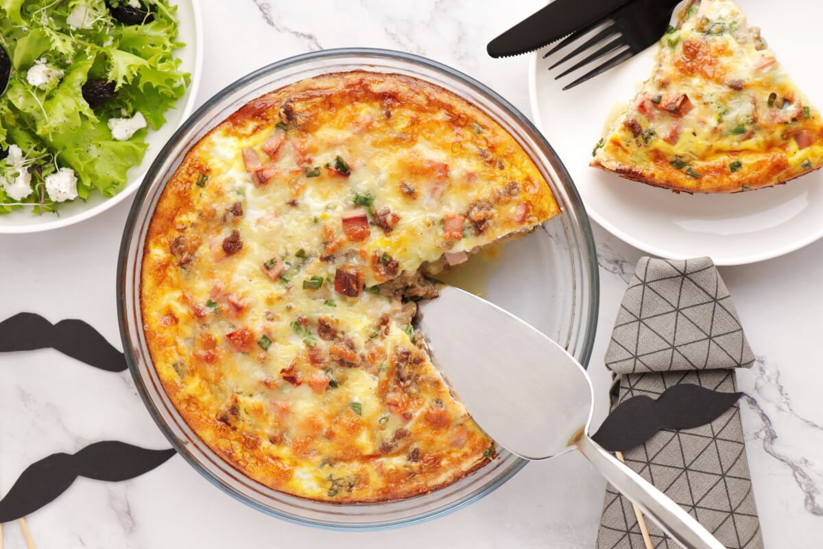 Meat Lovers Quiche Recipe-Savory Quiche-Meat and Cheese Quiche