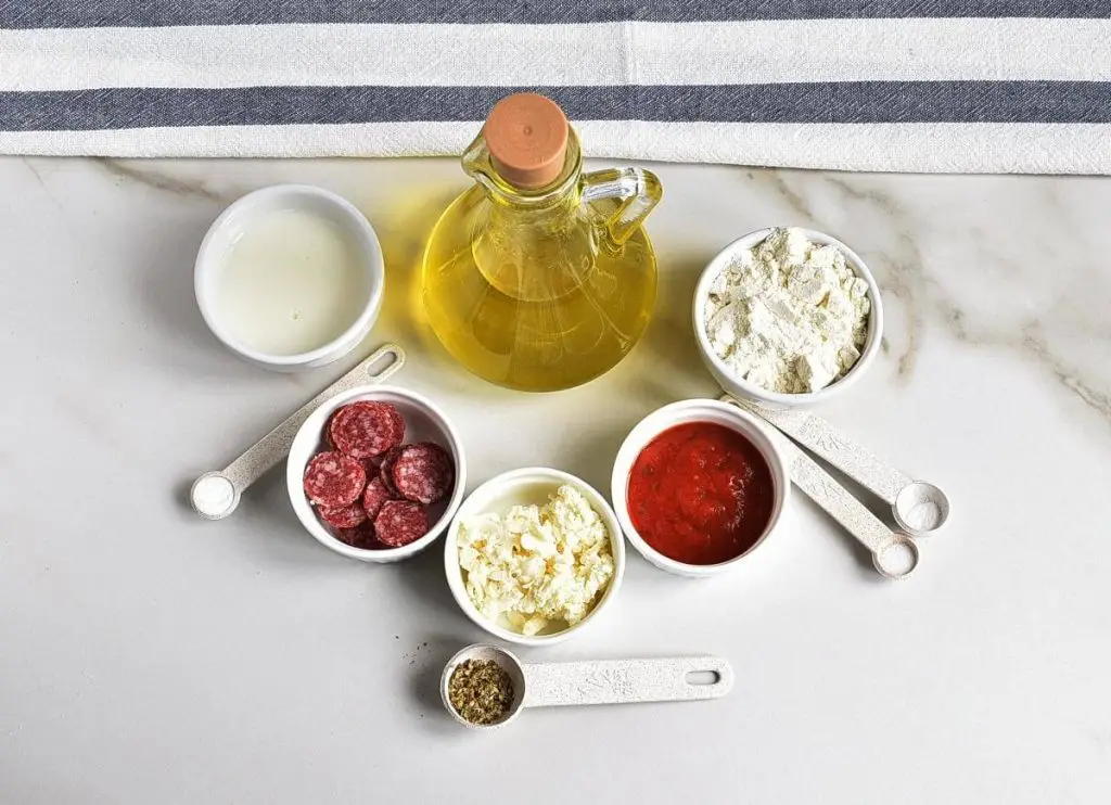 Ingredients for Microwave Mug Pizza