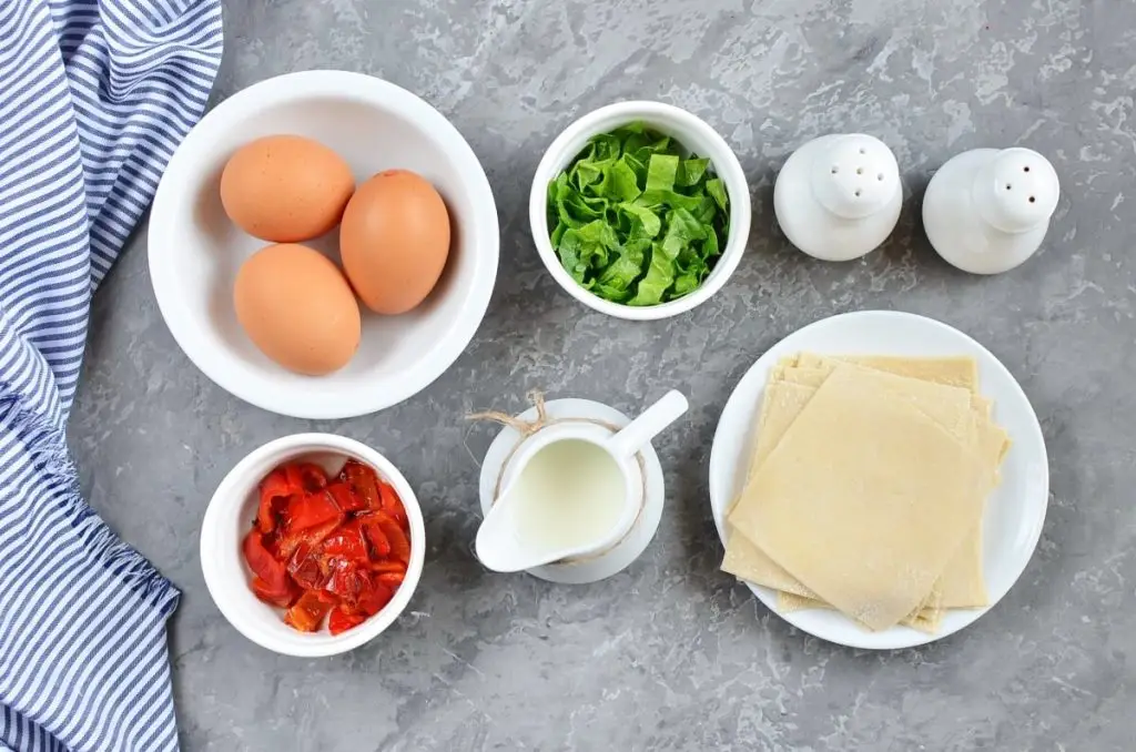 Ingredients for Mini Quiche with Spinach
