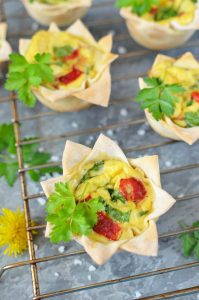 Mini Quiche with Spinach