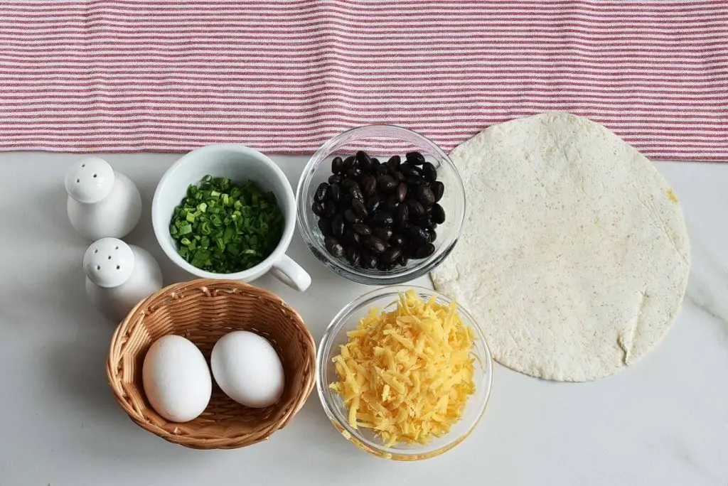 Ingredients for Mugrito: Breakfast Burrito in a Mug