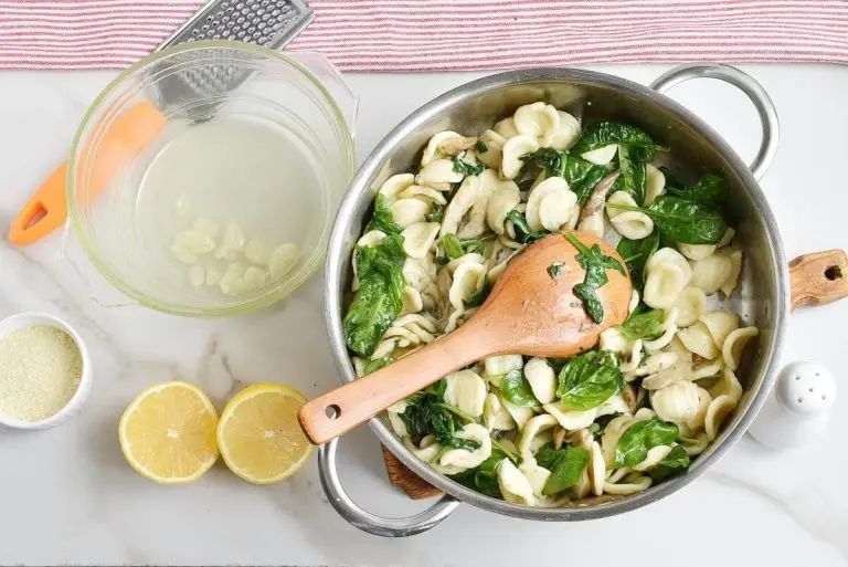 Step 5 - Oyster Mushroom and Spinach Orecchiette