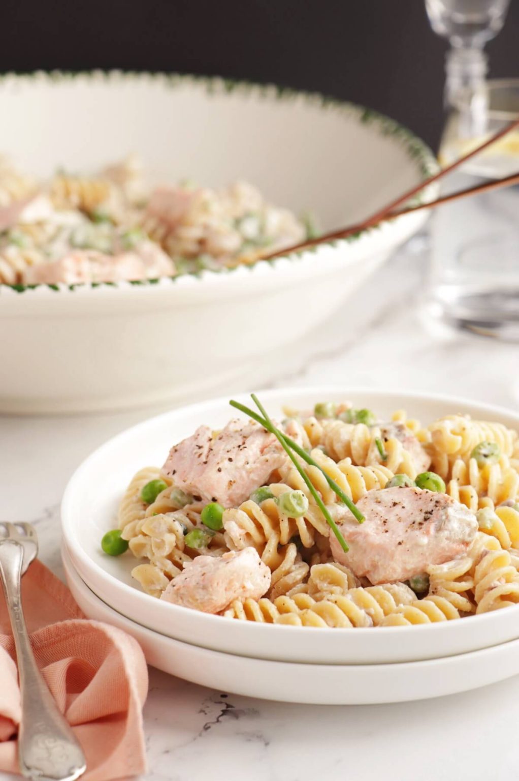 Pasta with Salmon & Peas Recipe - Cook.me Recipes