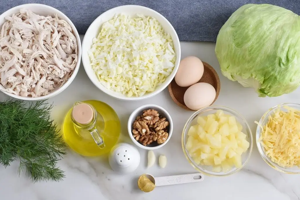 Ingredients for Pineapple Chicken Salad