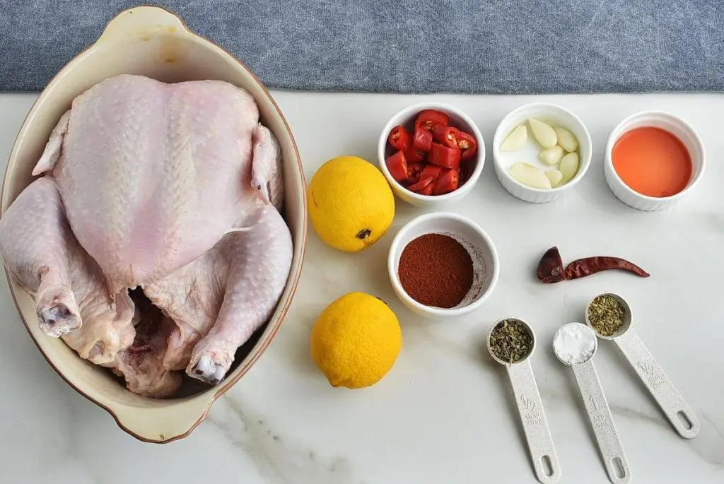 Ingredients for Piri-Piri Chicken