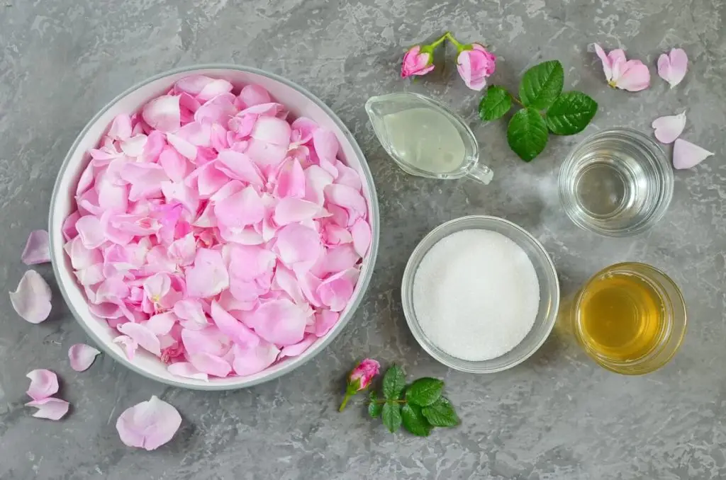 Ingredients for Rose Petal Honey
